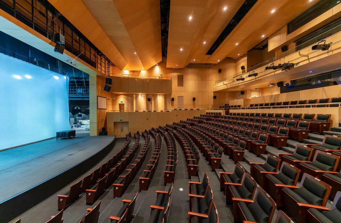 Rows of auditorium seating — illustrative concept
