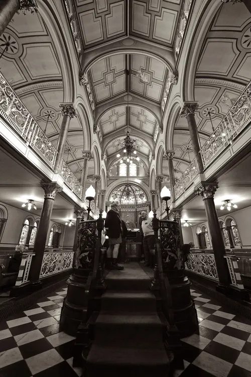 Historic synagogue interior — illustrative concept