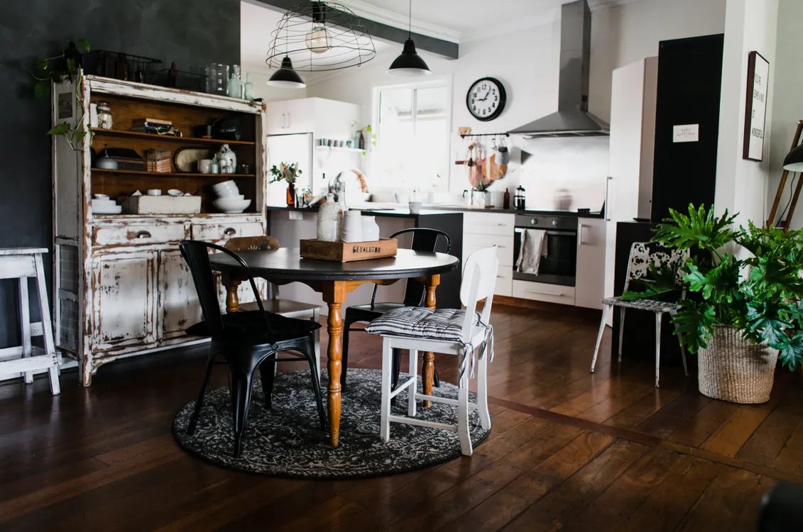 Vintage-style dining room — illustrative concept